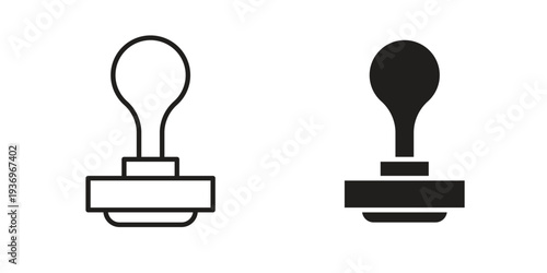 Stamp icon Symbol for App and Web UI Design Vectors