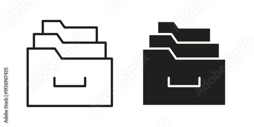 Store files icon Symbol for App and Web UI Design Vectors