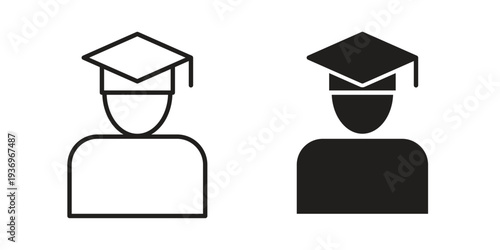 Student icon Symbol for App and Web UI Design Vectors