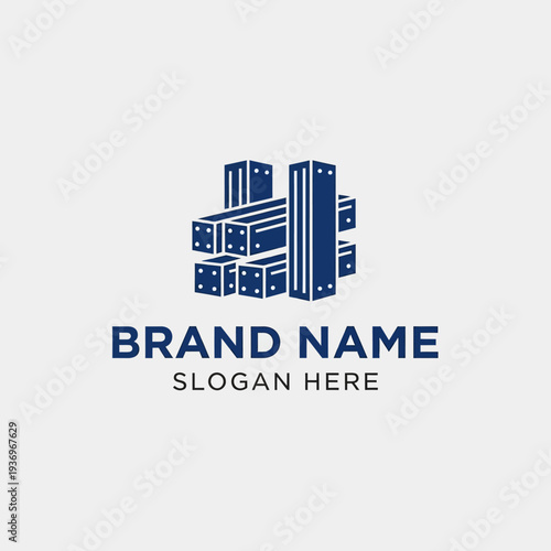 Modern Data Center Server Room Logo Design Template.