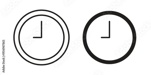 Time icon Symbol for App and Web UI Design Vectors