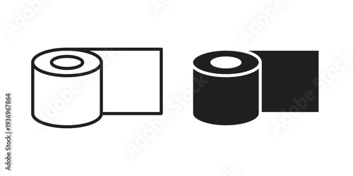 Toilet Paper icon Symbol for App and Web UI Design Vectors