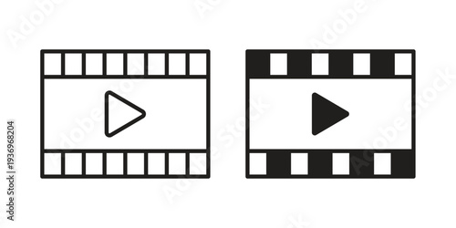 Video icon Symbol for App and Web UI Design Vectors