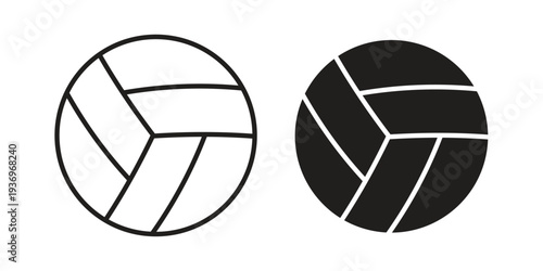 Volley ball icon Symbol for App and Web UI Design Vectors