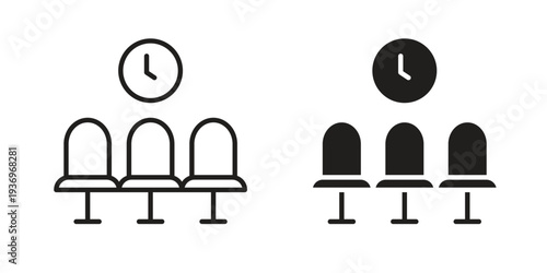 Waiting Room icon Symbol for App and Web UI Design Vectors