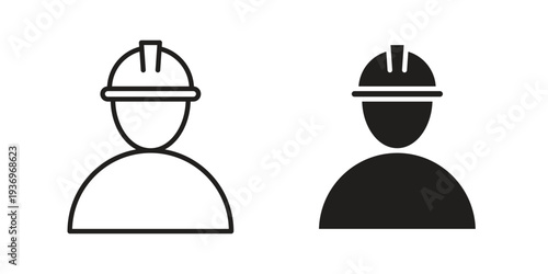 Worker icon Symbol for App and Web UI Design Vectors