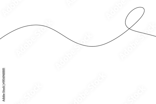 Doodle wave line art inspired by tangled thread illustration ribbon drawing that can be used for sticker, book, scrapbook, icon, decorative, etc. cute with black color