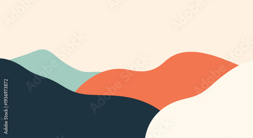 Abstract Landscape with Colored Hills.