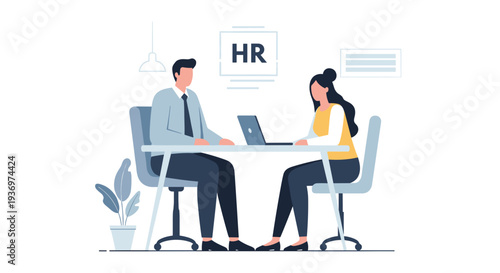 Man and Woman Working Together HR.