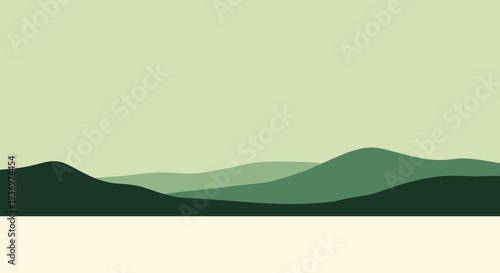Mountain Landscape with Rolling Hills.