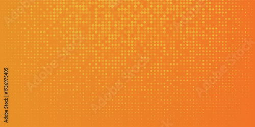 Abstract orange financial technology background, network pixel elements. Abstract science, technology and business background.