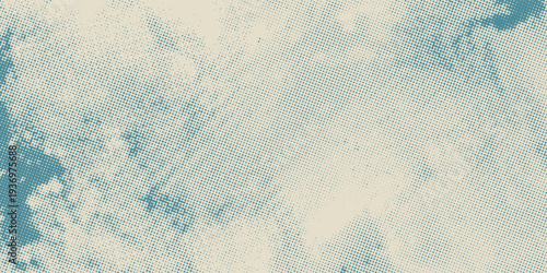 Retro sky pattern on old paper background. Raster vintage clouds