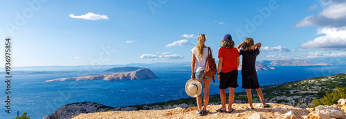 Quadro em tela Family vacation, Travel destination, Tour tourism in Europa- Croatia, adriatic s