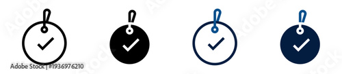 Conjunto de iconos de producto certificado. Garantía de calidad, validación comercial, aprobación oficial, etiqueta aprobada, autenticidad verificada. Ilustración vectorial