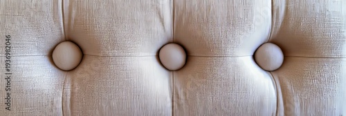 Stylish Upholstery Fabric with Intricate Stitched Patterns, Textured Surfaces, and Elegant Buttons