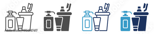 toiletries multi purpose icon set