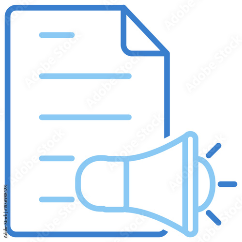 Transcript Dual Tone Outline Icon