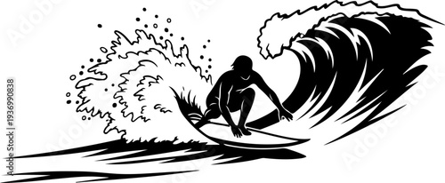 Vector surfing icon