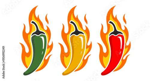 Spice level mark, Chili level icons