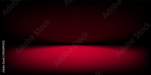 Abstract gradient podium background. Empty red 3D studio background. Clean scene for product presentation mockup template. eps 10