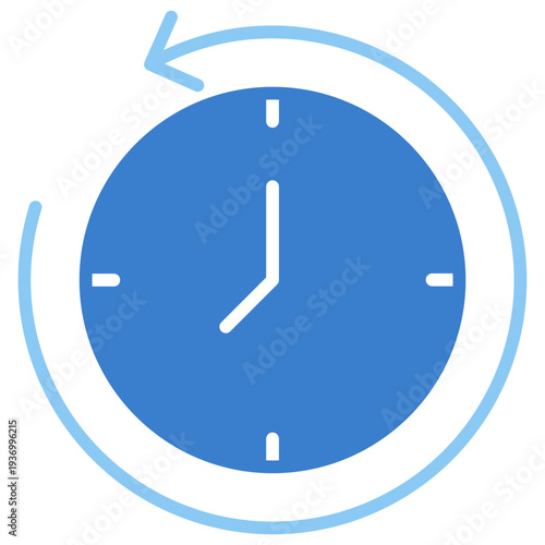 History Dual Tone Glyph Icon