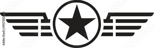 star and wings insignia design