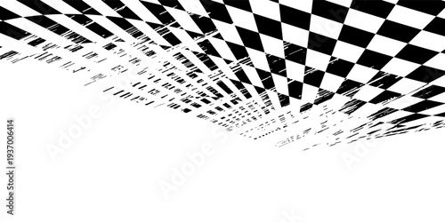 lack and white checkered rectangular frame. Square racing checkerboard pattern. Chessboard geometric pattern. Rally checkerboard pattern. Finish racing frame.eps 10