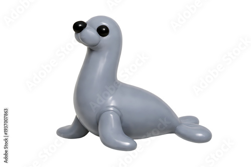 balloon seal toy isolated on transparent background