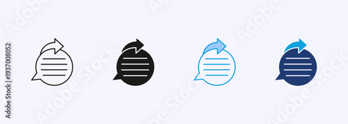 Response Icon Set Multistyle Various Collection Element For Design