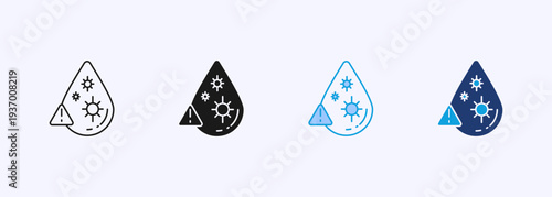 Contamination Icon Set Multistyle Various Collection Element For Design