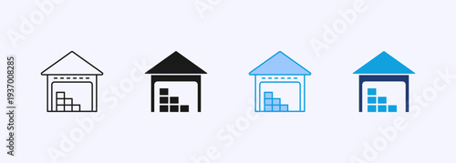 Storage Icon Set Multistyle Various Collection Element For Design