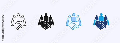 Partnership Icon Set Multistyle Various Collection Element For Design