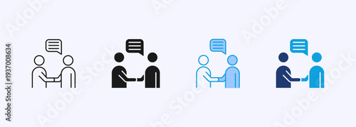 Negotiation Icon Set Multistyle Various Collection Element For Design