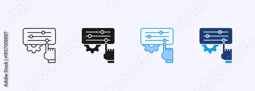 Control Icon Set Multistyle Various Collection Element For Design