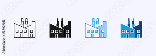 Industry Icon Set Multistyle Various Collection Element For Design