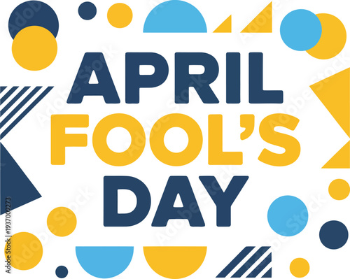 April Fools Day abstract geometric pattern holiday