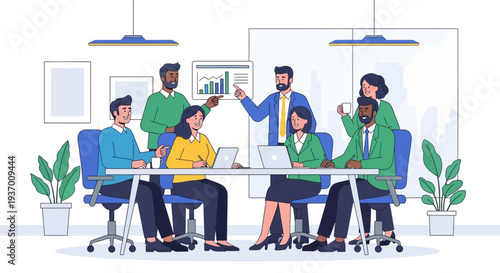 Diverse Business Team Meeting Office Discussion.