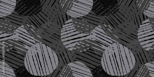 有機的な重なり抽象ストライプ模様