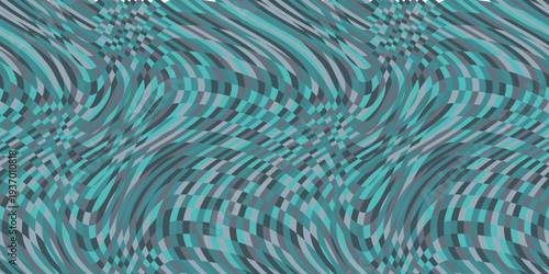 流れる幾何学ウェーブ模様の背景素材