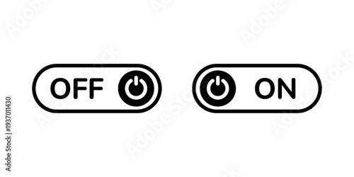 Start and shut down button symbol. On and off Switch icon.