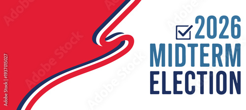 2026 Midterm Election USA Patriotic Road Style Banner Background