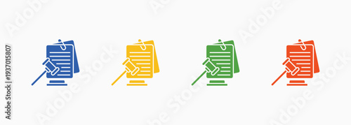 Compliance Icon Set Color Multiple Style Collection Element For Design