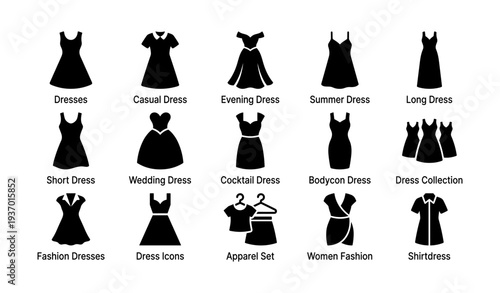 Variety of dress styles for women: casual, evening, summer, and more