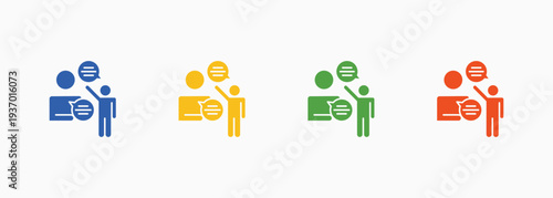 Communication Icon Set Color Multiple Style Collection Element For Design