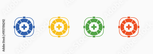Rescue Icon Set Color Multiple Style Collection Element For Design