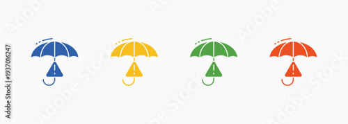 Mitigation Icon Set Color Multiple Style Collection Element For Design