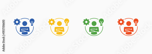 Competence Icon Set Color Multiple Style Collection Element For Design