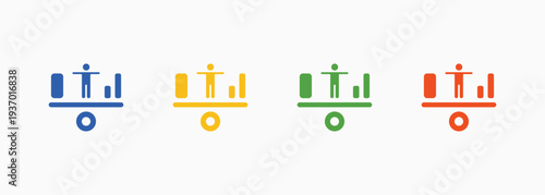 Stability Icon Set Color Multiple Style Collection Element For Design