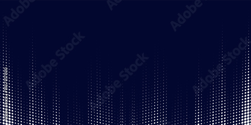 Seamless geometric pattern. Modern ornament with navy blue dotted elements. Geometric abstract pattern