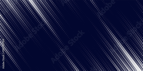 Seamless geometric pattern. Modern ornament with navy blue dotted elements. Geometric abstract pattern